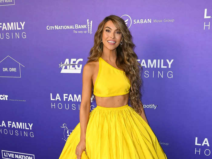 Most recently, Stause channeled her inner princess by wearing a glamorous two-piece. It included a single-strap crop top and a full, high-waisted skirt.