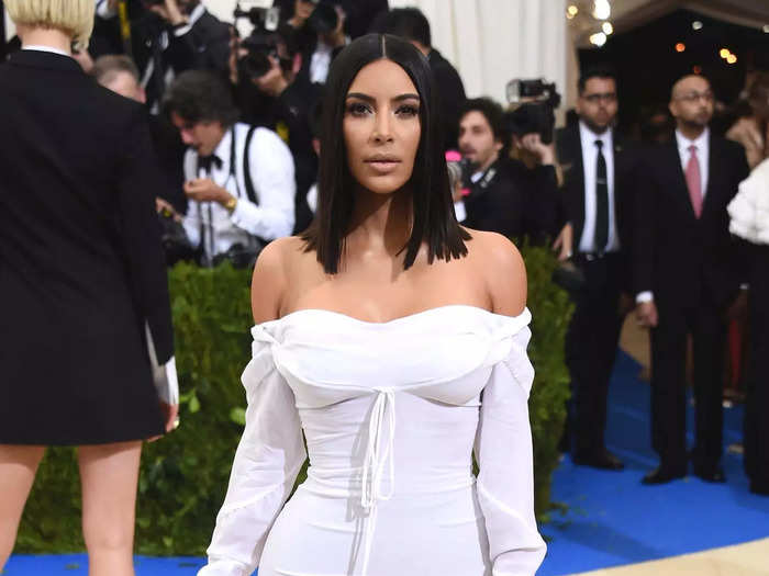 2017: Kardashian shocked fashion fans when she sported this simple Vivienne Westwood dress.