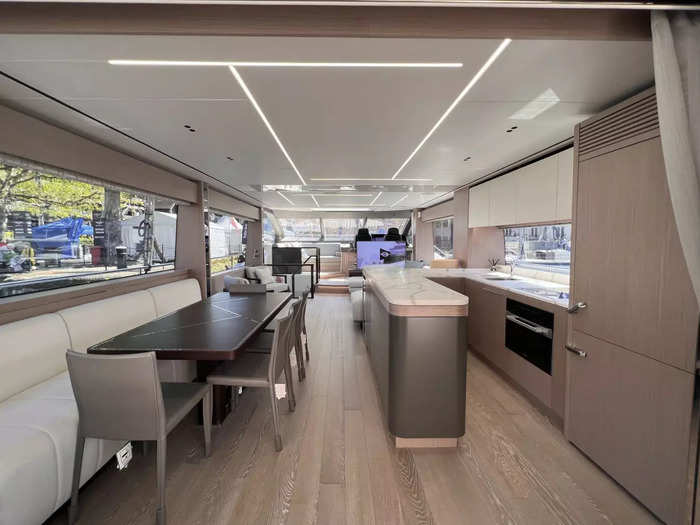 The vessel has a price tag of £3.25 million ($4 million). Buyers can also pay an extra £376,000 ($471,000) for a package of extras, including LED lights for the side deck and refrigerated drawers under the sun beds.