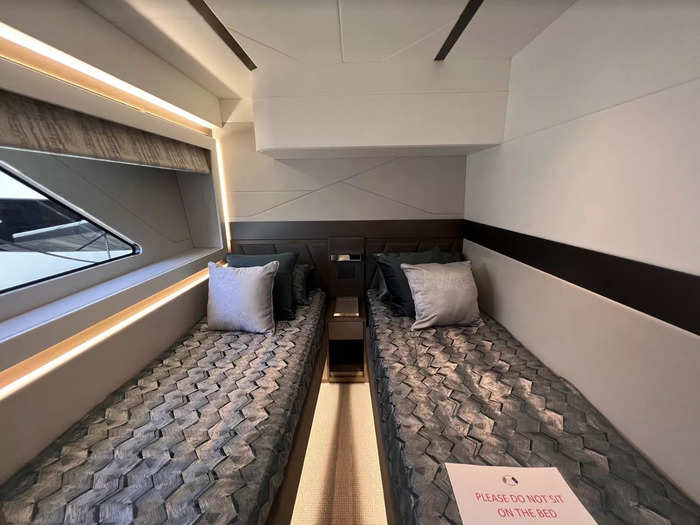 There are three cabins in total, with the option of a fourth one as an added option in the design process. This cabin could be for children as it features two single beds.