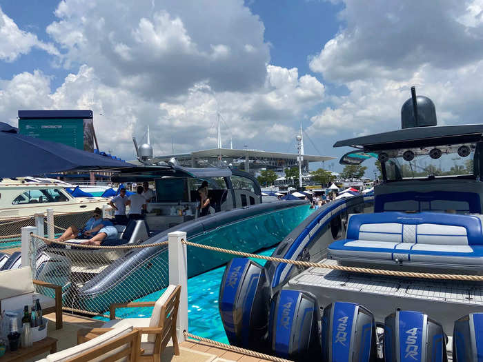 There was typically seating areas on the boats facing the dock, which also faced the turns 6-8, some of the most important on the track.