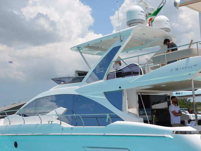 A couple of the boats had a second level for a higher view of the track.