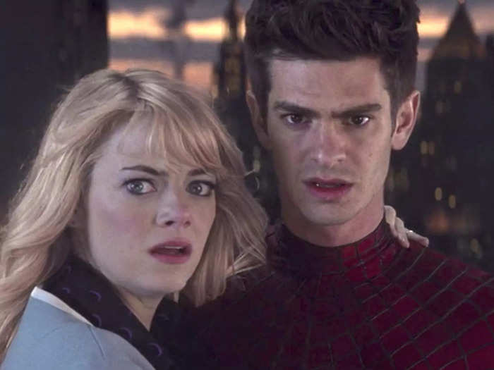 Andrew Garfield and Emma Stone dated in real life during their time as Peter Parker/Spider-Man and Gwen Stacy in the "Amazing Spider-Man" movies.