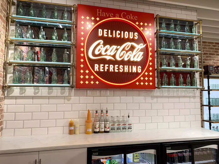 The best part of the store is the "beverage bar," located at the back of the outlet. It made the store feel less like a pop-up and more like a permanent store.