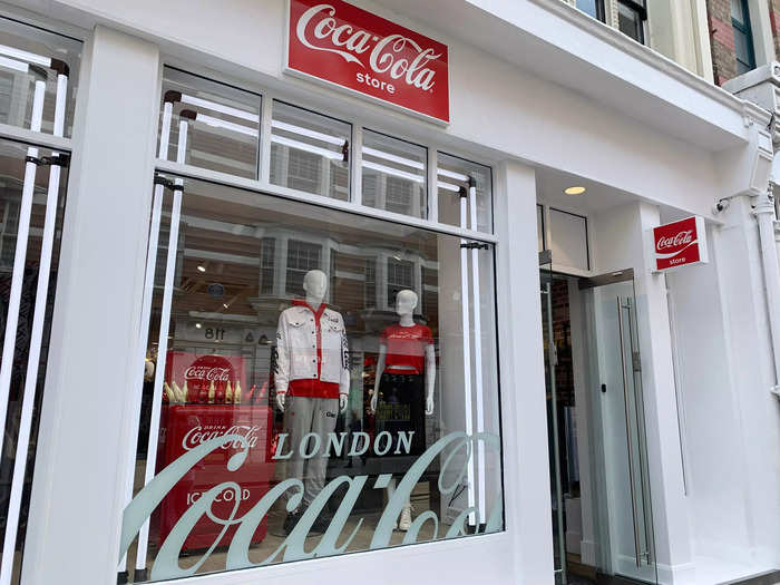 Coca-Cola recently opened a pop-up store in central London. It