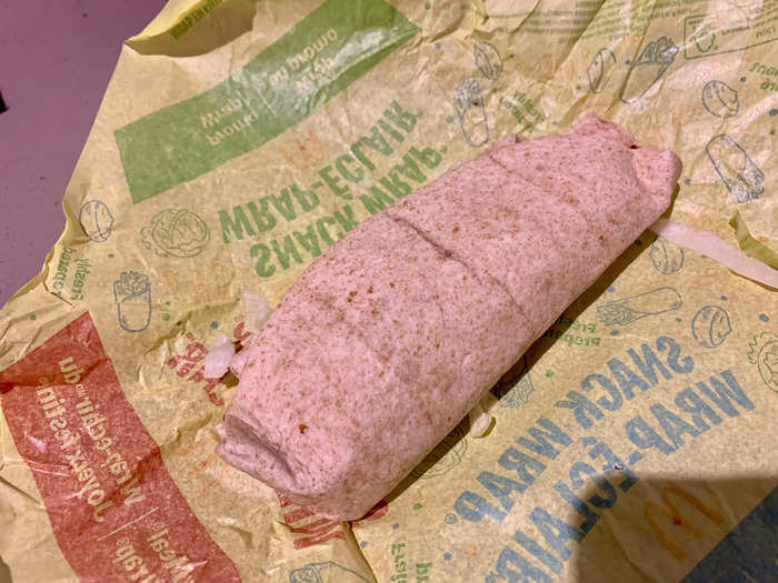 It was delicious, and I kept thinking about how convenient a wrap is for a quick meal like fast food typically is.