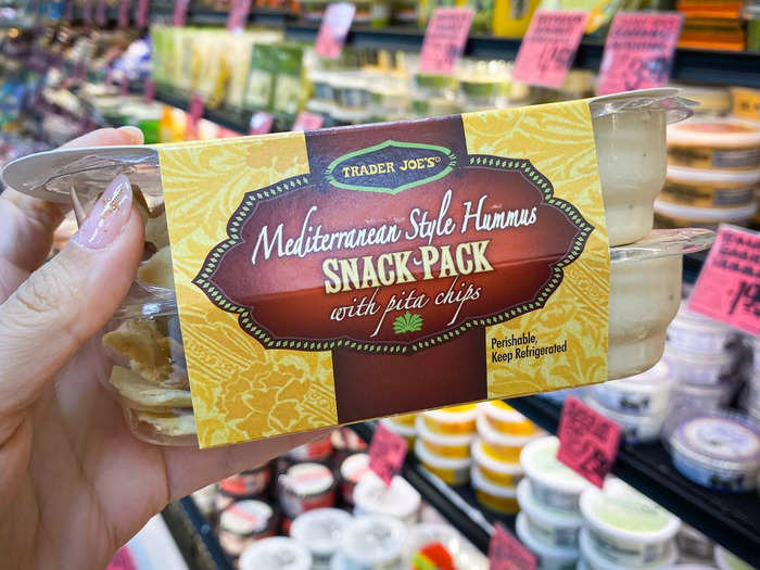 The Mediterranean-style hummus snack pack is great on-the-go.