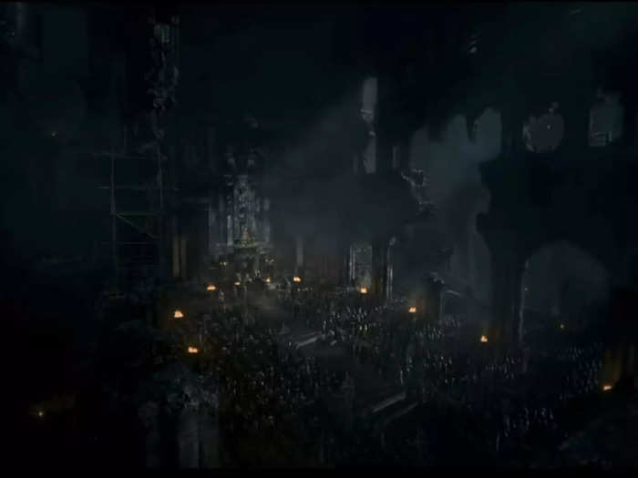 The shots of a building in ruins could be Harrenhal, which was featured previously in the "Game of Throne" HBO series.