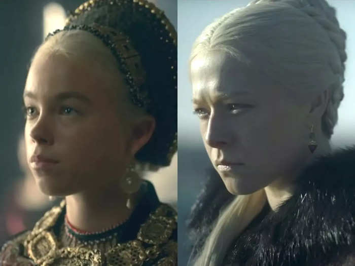 Two different versions of Rhaenyra are shown in the trailer.