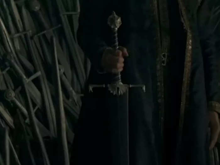 In the same shot, we also see the fabled Blackfyre sword.