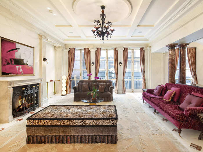 The townhouse on 64th St. has six floors and includes a rooftop terrace. Its interiors are lavishly decorated in an Italian Baroque style.