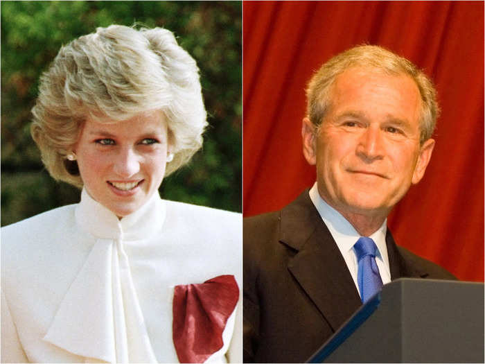 The Bush family could even be linked to royalty. Former President George W. Bush reportedly has a family connection with Princess Diana.