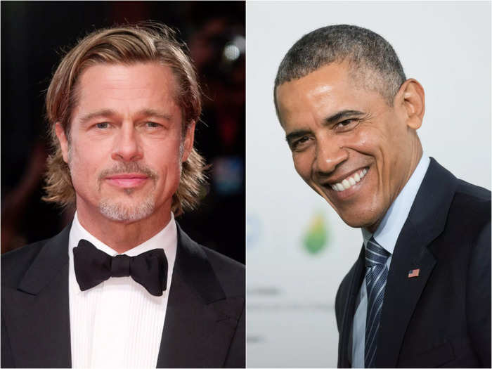 Brad Pitt is ninth cousins with former President Barack Obama.