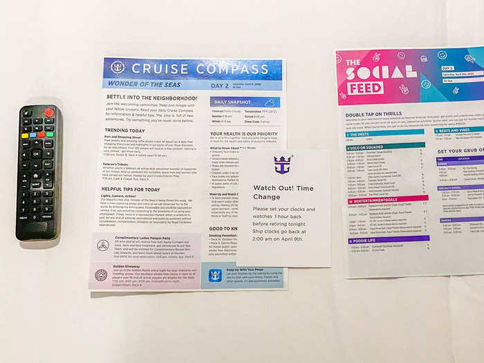 No matter how you choose to spend your days off or onboard your ship, you should always read the daily cruise planner.