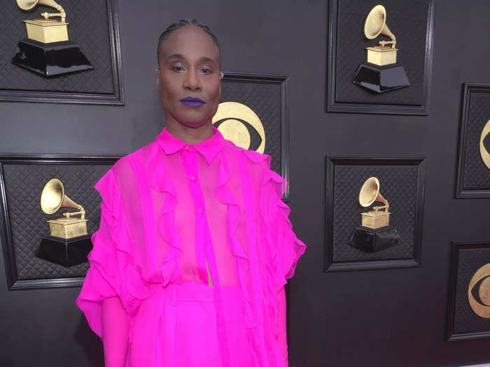 At the 2022 Grammy Awards, Billy Porter wowed in a ruffled top and matching pants.