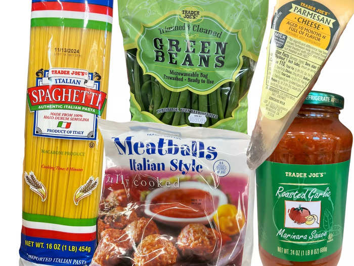 Spaghetti, meatballs, and green beans can be a deeply comforting meal.