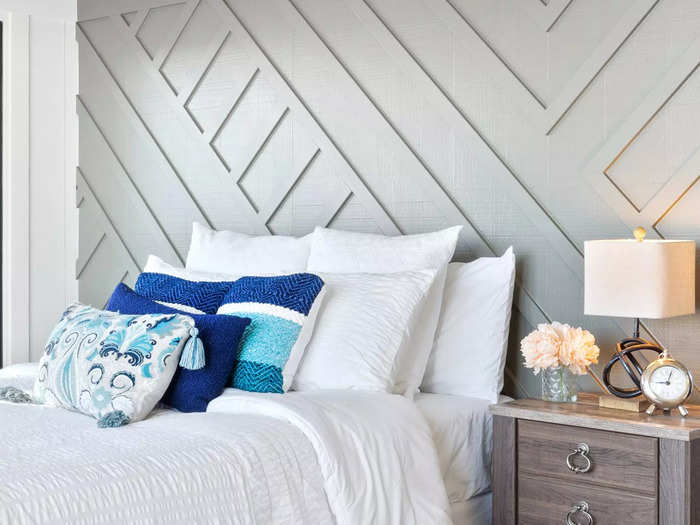 Accent-wall "headboards" are out.