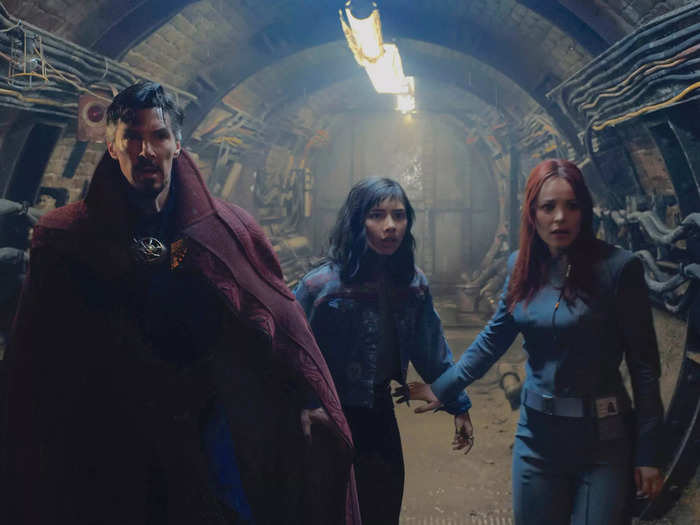 Worst — Doctor Strange, America Chavez, and Christine Palmer abruptly stop running from the Scarlet Witch in a tunnel