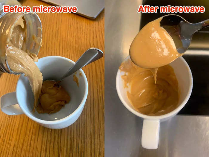 The next step seemed easy enough — melting down some peanut butter in the microwave.