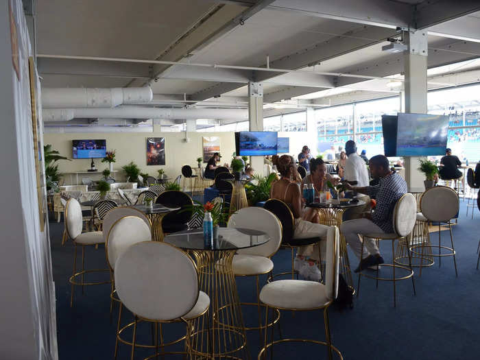 Incredibly, the two floors of the paddock club, built on top of the permanent garage area, was all temporary and added just for the race.