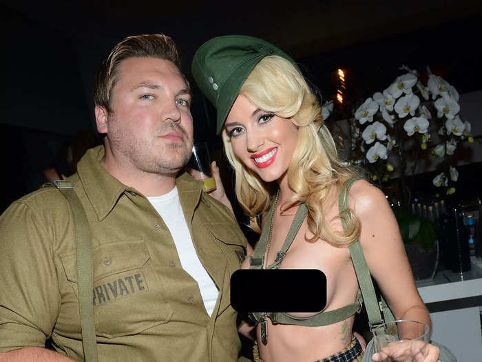 She further leaned into her position as a Playboy model throughout 2012, going topless in a military-themed Halloween costume.