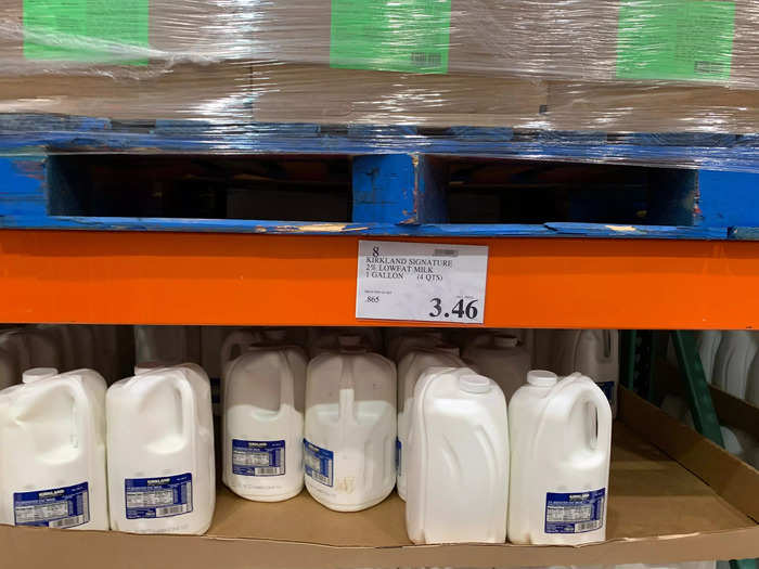 For a gallon of milk, though, Dollar General charges over a dollar more than Costco.