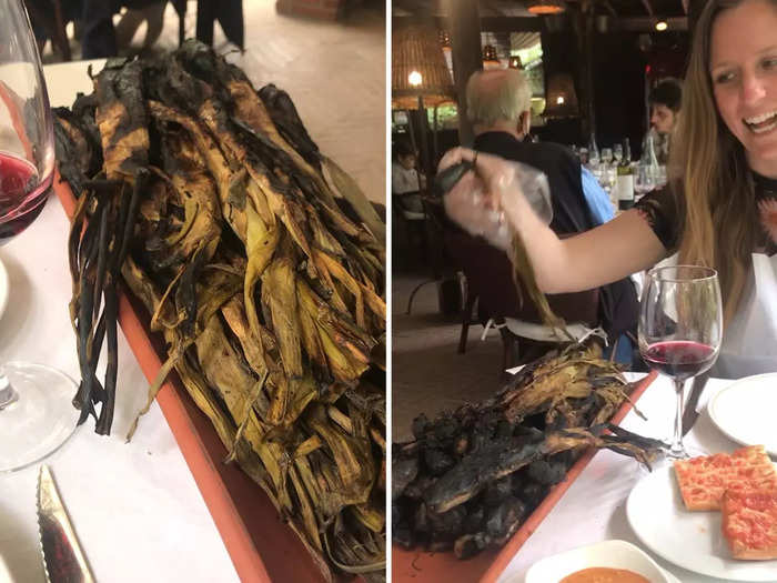 I learned all about calçots and the traditional way to eat them.