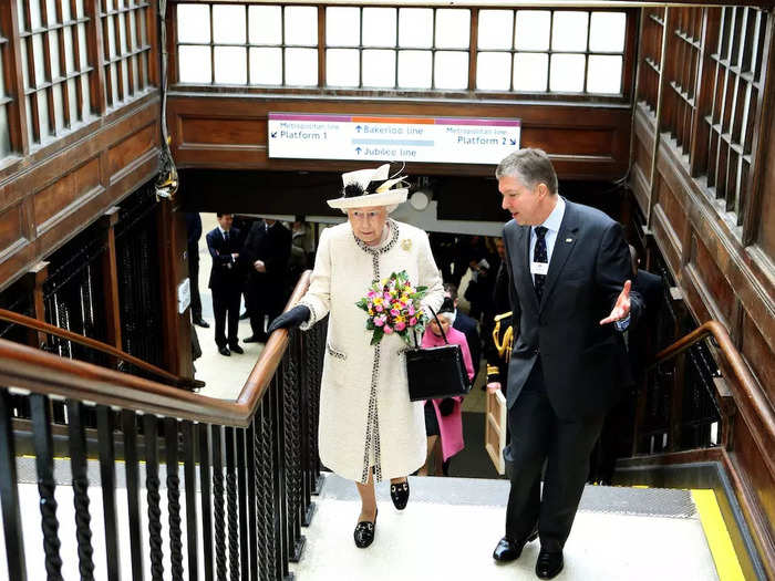 Her Majesty visited Baker Street Tube station in 2013 to mark London Underground