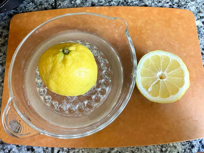 Then squeeze some fresh lemon juice.