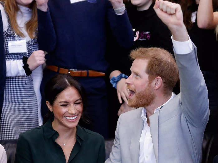 They appeared to be carefree and cheerful during their first official visit to Sussex as the county