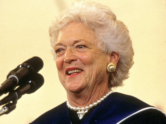 In 1990, 150 Wellesley students protested first lady Barbara Bush