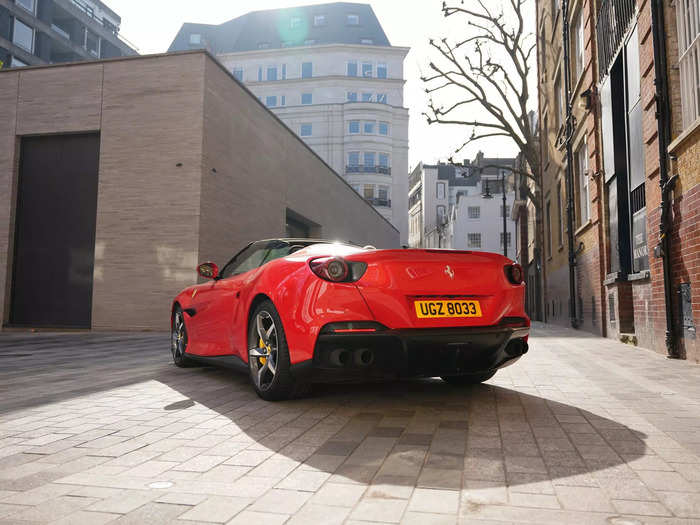 The coupé cabriolet that I drove is named "Portofino," and it was revealed in 2017, replacing the Ferrari California.