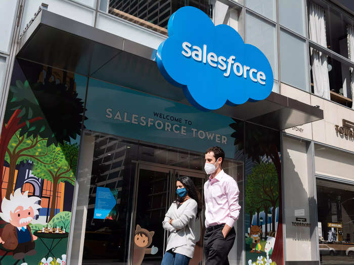 Salesforce is slowing down its hiring and cancelling off-sites.