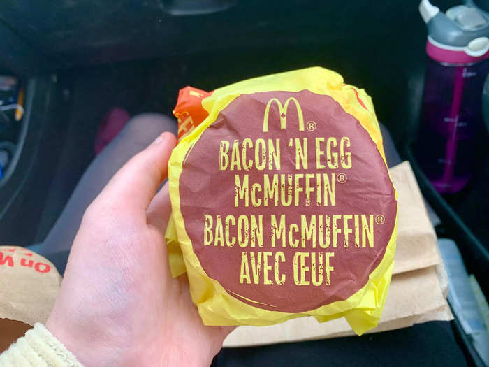 I also tested out the other breakfast sandwich that was new to me, the spicy habanero bacon egg McMuffin.