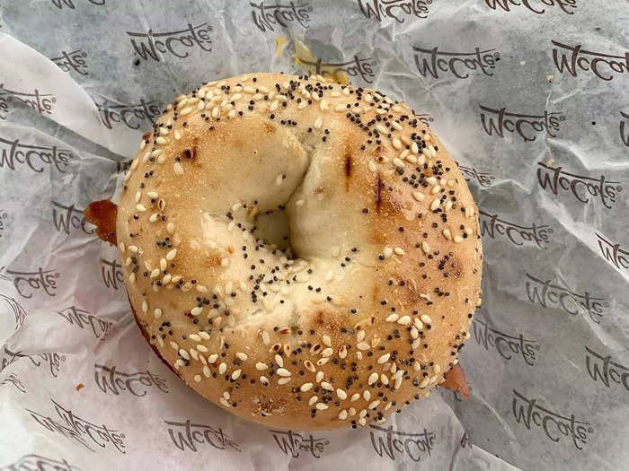 I also tried a sandwich on an everything bagel.