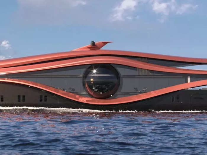 Bhusan Powar Design said the glass dome window at the center of the vessel was created to look like a black hole. The large window offers 180-degree views of the ocean.