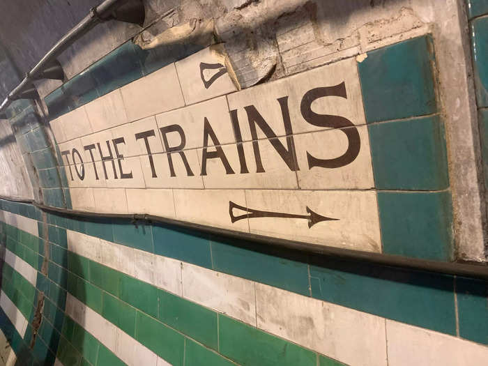 ... and feature the original signage and tiling. Some of the original passageways have been closed to the public since 1929, according to the transport museum.