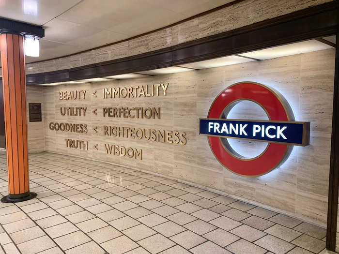 The ticket hall also features a memorial to London Transport