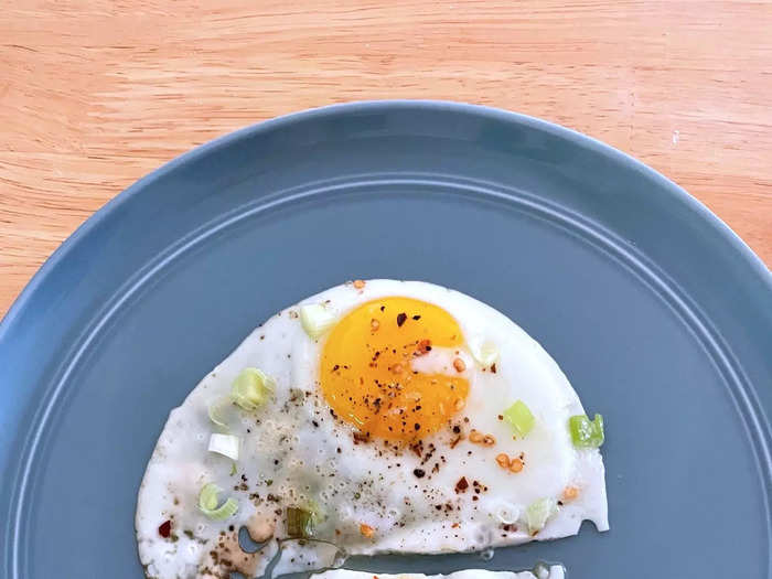 Then I took my eggs off the heat and let them sit for a moment.