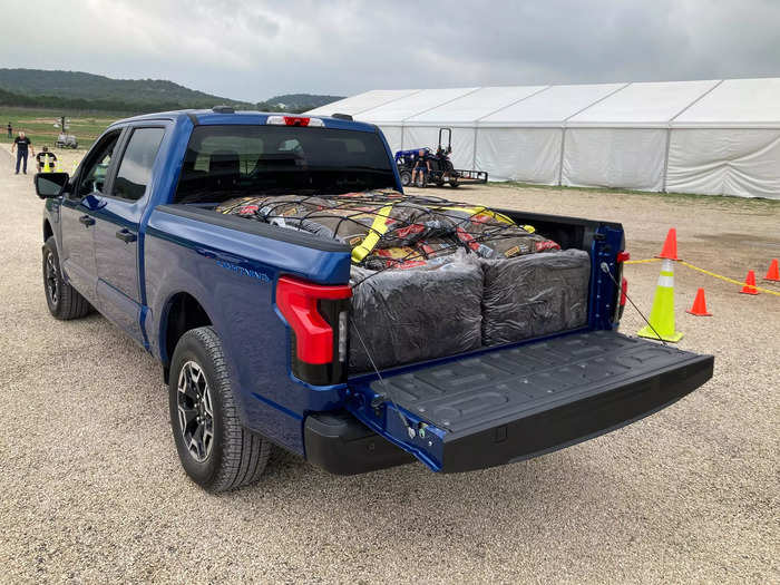 That means the Lightning works with existing F-150 accessories like racks.