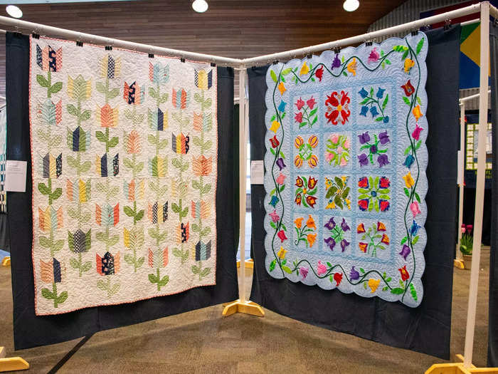 After admiring all the tulips, I stopped by the Tulip Time quilt show.