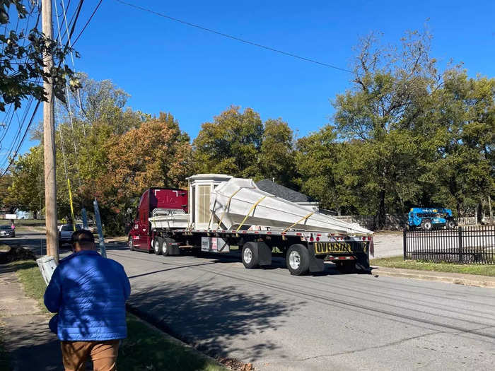 Shelton also brought in a steeple for the compound.