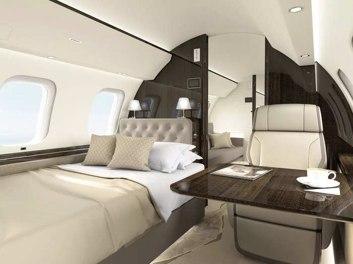 The aircraft boasts a 2,900-foot cabin altitude when flying at 41,000 feet, which is the lowest in its class. The jet also has the "cleanest" cabin with Bombardier