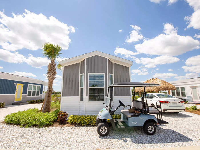 The site is so large, guests can rent golf carts to get around.