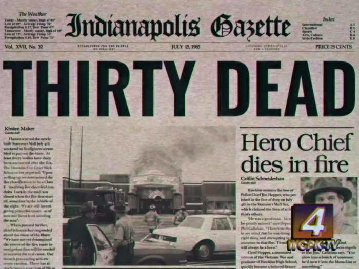 The news story shown at the end of "Stranger Things 3" only accounts for 30 people dead in a "fire" — but how will the government explain the hospital massacre?