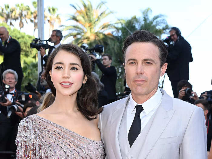 As did actor Casey Affleck who hit the red carpet in a silver suit with his partner Caylee Cowan.