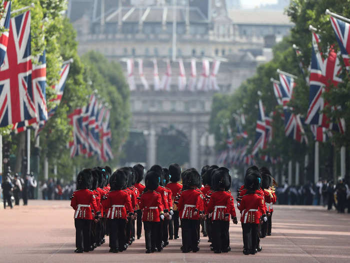 Royal guards are part of the royal Household Division and carry out responsibilities such as taking part in the Queen