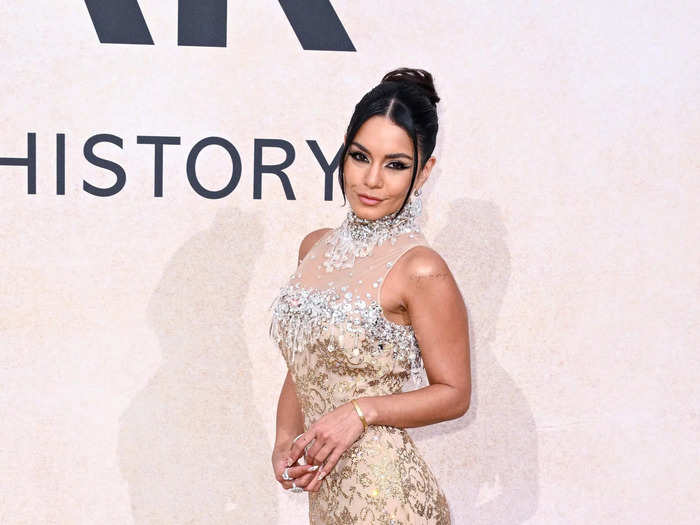 Vanessa Hudgens brought a gilded glamour vibe to the event.