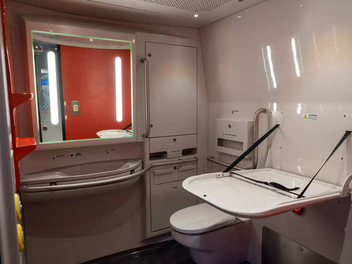Several onboard services and amenities will be contactless, including the bathroom with an automatic door and touchless amenities.