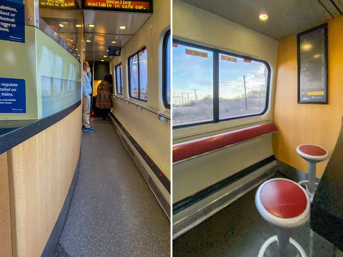 ... which looks nothing like the older cafe cars travelers see today.
